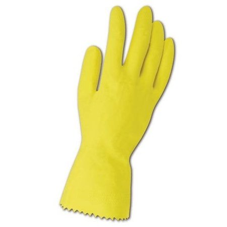 Magid ComfortFlex 620 18 Mil FlockLined Latex Gloves wPinked Cuff, 12PK 620L